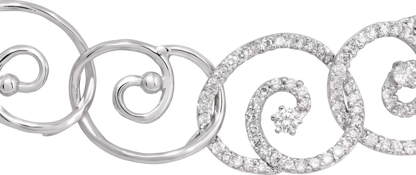Diamonds necklace in 18k white gold approx. 9.00 carats diamonds.