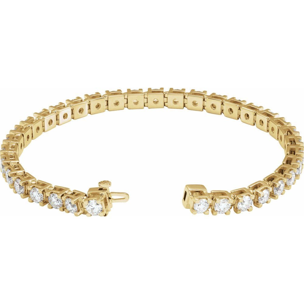 14K Gold 8 CTW Lab-Grown Diamond Line 7 1/4" Bracelet