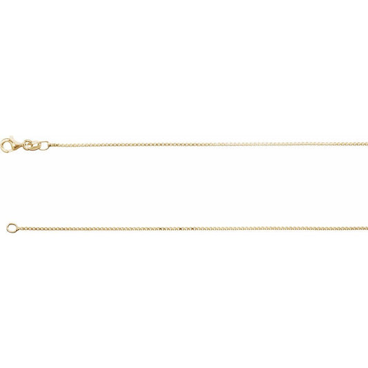 18K Gold Vermeil Diamond-Cut Box 18" Chain