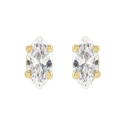 14K Gold 1/8 CTW Natural Diamond Earrings