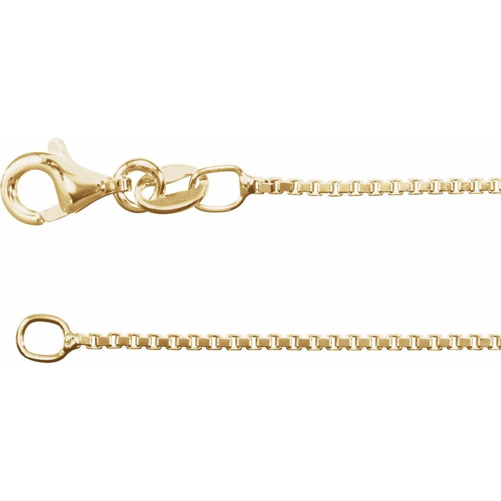 18K Gold Vermeil Diamond-Cut Box 18" Chain