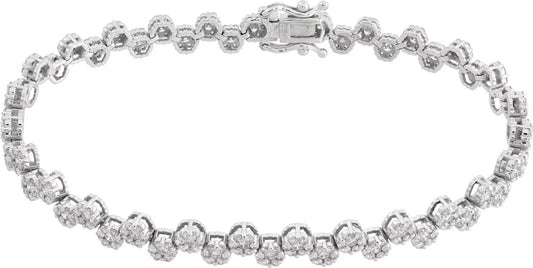 Diamond bracelet in 18k white gold
