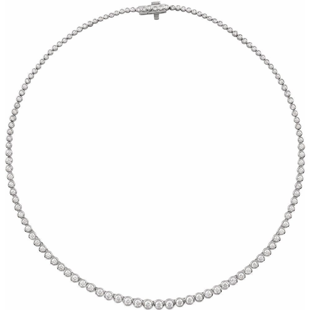 14K White 5 1/5 CTW Natural Diamond 16" Necklace