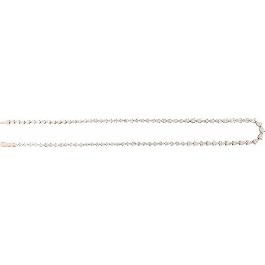 14K Rose Gold 10 CTW Lab-Grown Diamond Line 16" Necklace