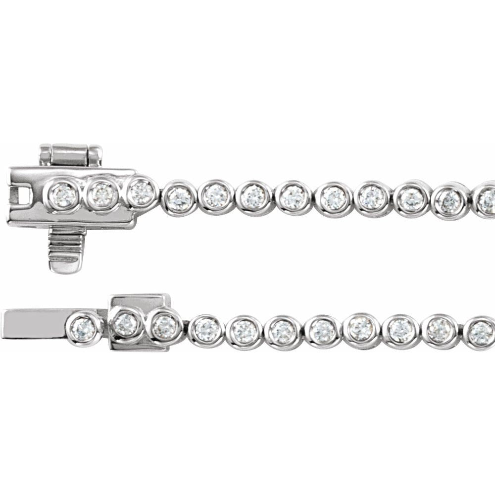 14K White 5 1/5 CTW Natural Diamond 16" Necklace