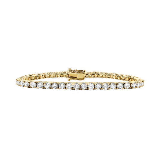 14k Natural VS2 Tennis Bracelet (1.75mm-4.0mm) 7 inch