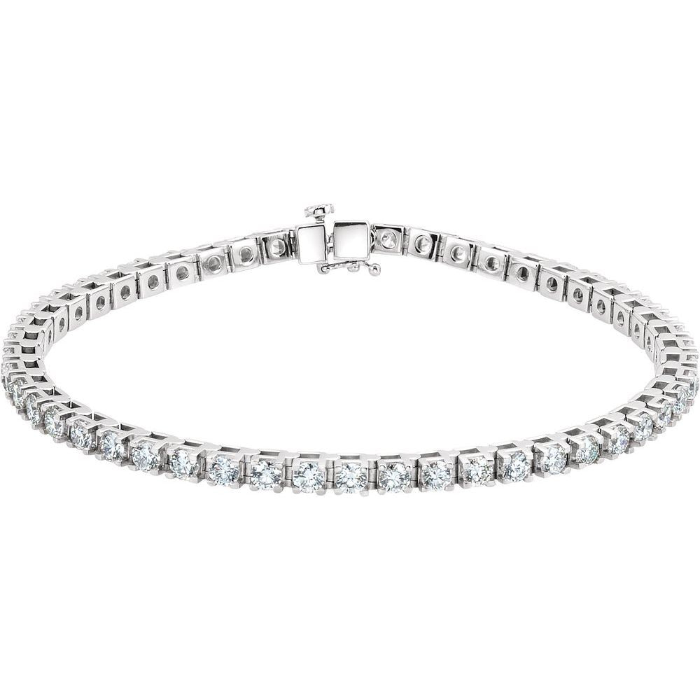 Platinum 4 1/2 CTW Natural SI1 Diamond Line 7 1/4" Bracelet