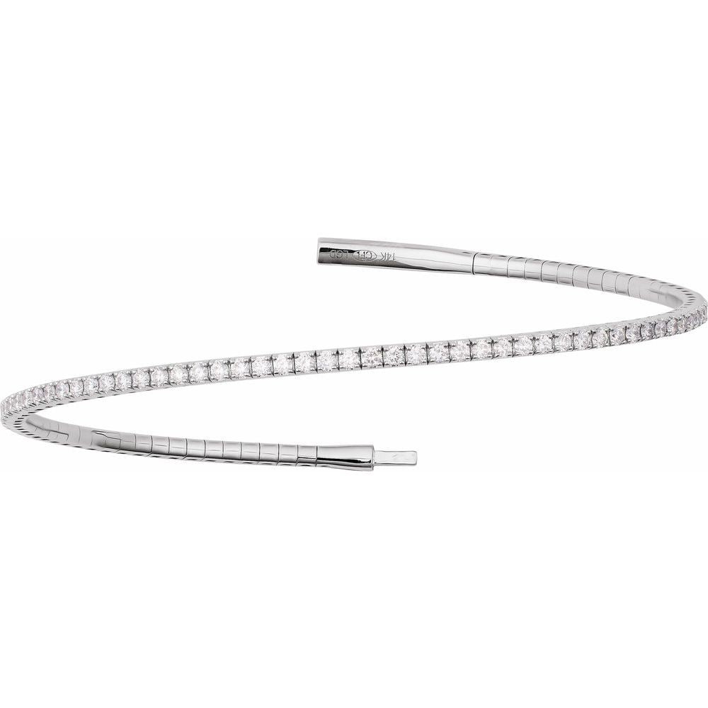 1 1/2 CTW 7” Diamond Bangle