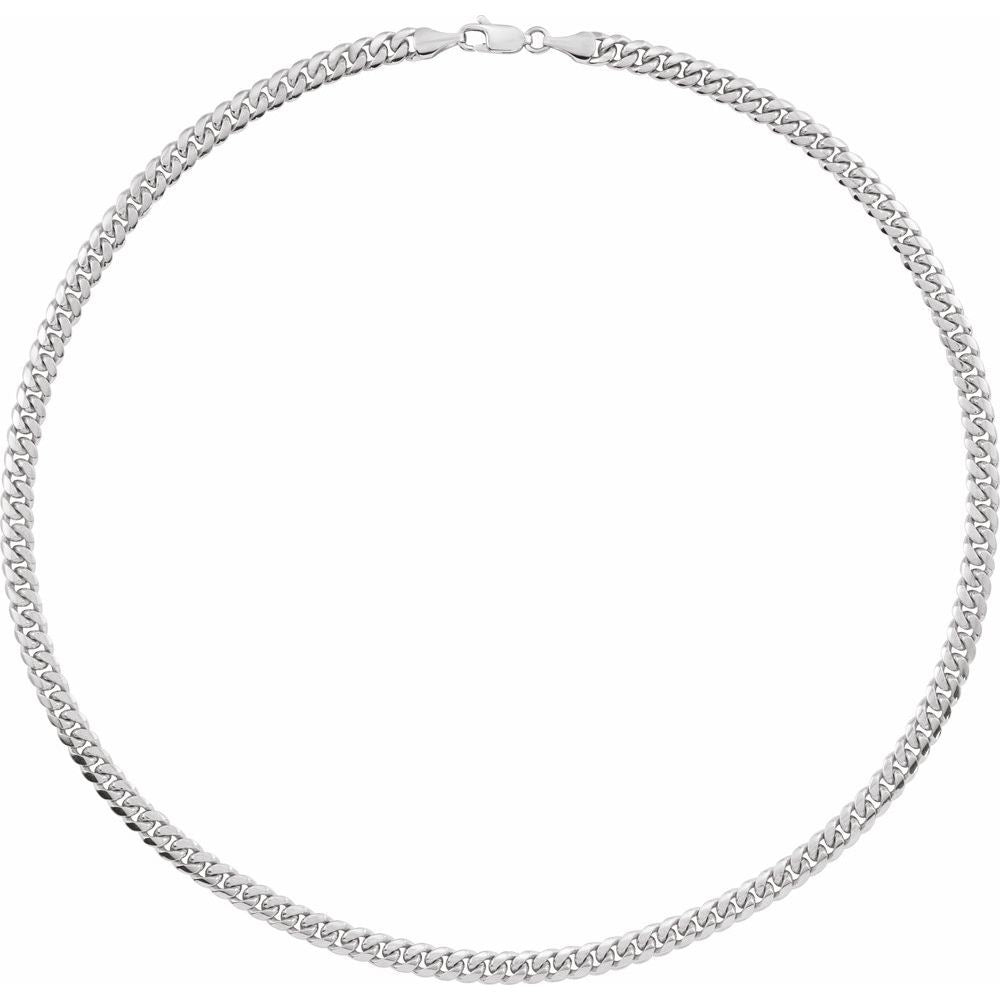 Sterling Silver 5 mm Miami Cuban Curb 18" Chain