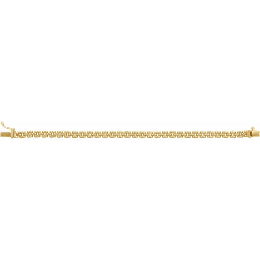 14K Gold 4 mm Panther 6 1/2" Chain