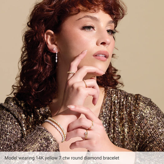 14K White Gold 10 CTW SI1 Lab-Grown Diamond Line 7 1/4" Bracelet