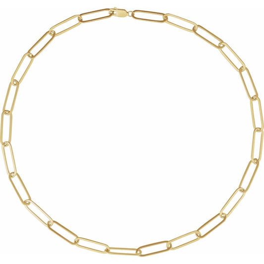 14K Gold-Filled 6.2 mm Paperclip-Style 18" Chain