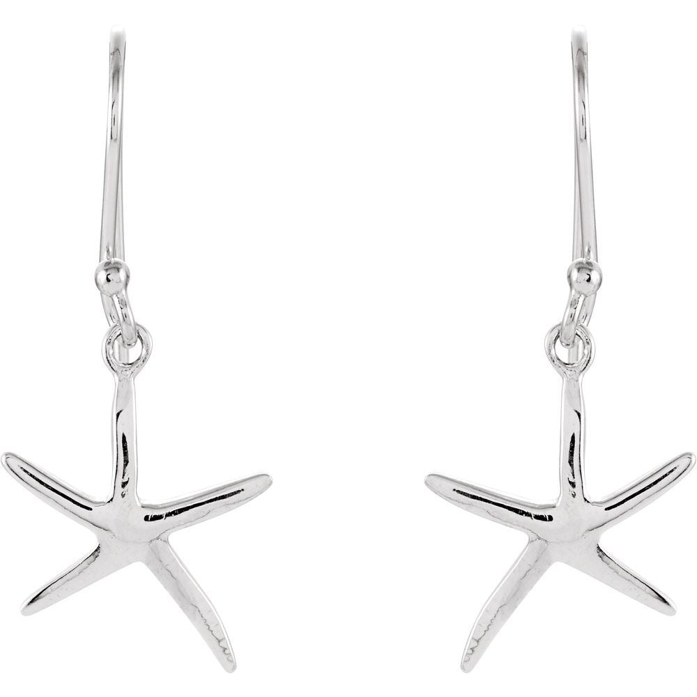 Sterling Silver Starfish Earrings