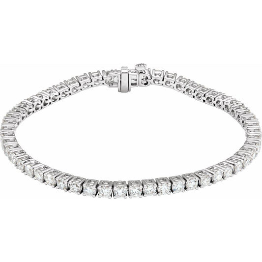 14K White Gold 2 CTW Lab-Grown SI1 Diamond Line 7" Bracelet