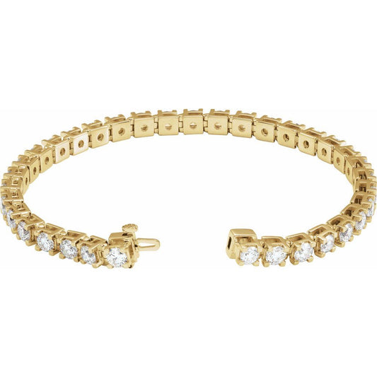 14K Gold 8 CTW Lab-Grown Diamond Line 7 1/4" Bracelet