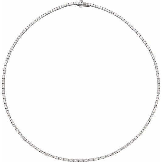 14K White Gold 5 7/8 CTW Lab-Grown Diamond Line 16" Necklace