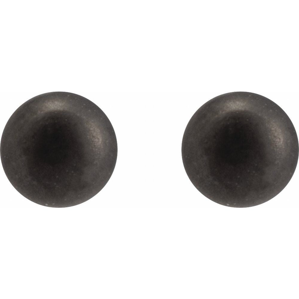 Stainless Steel Black Oxidized 3 mm Ball Stud Piercing Earrings