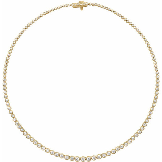 14K Yellow 5 1/5 CTW Lab-Grown Diamond 16" Necklace