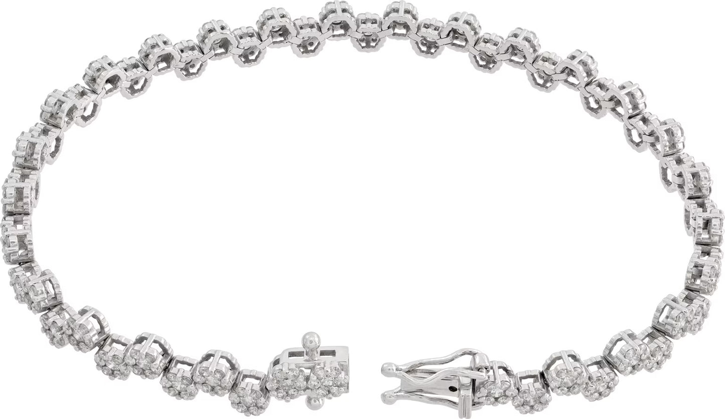 Diamond bracelet in 18k white gold