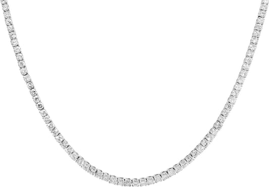 Diamond 7.50 carats necklace in 18k white gold