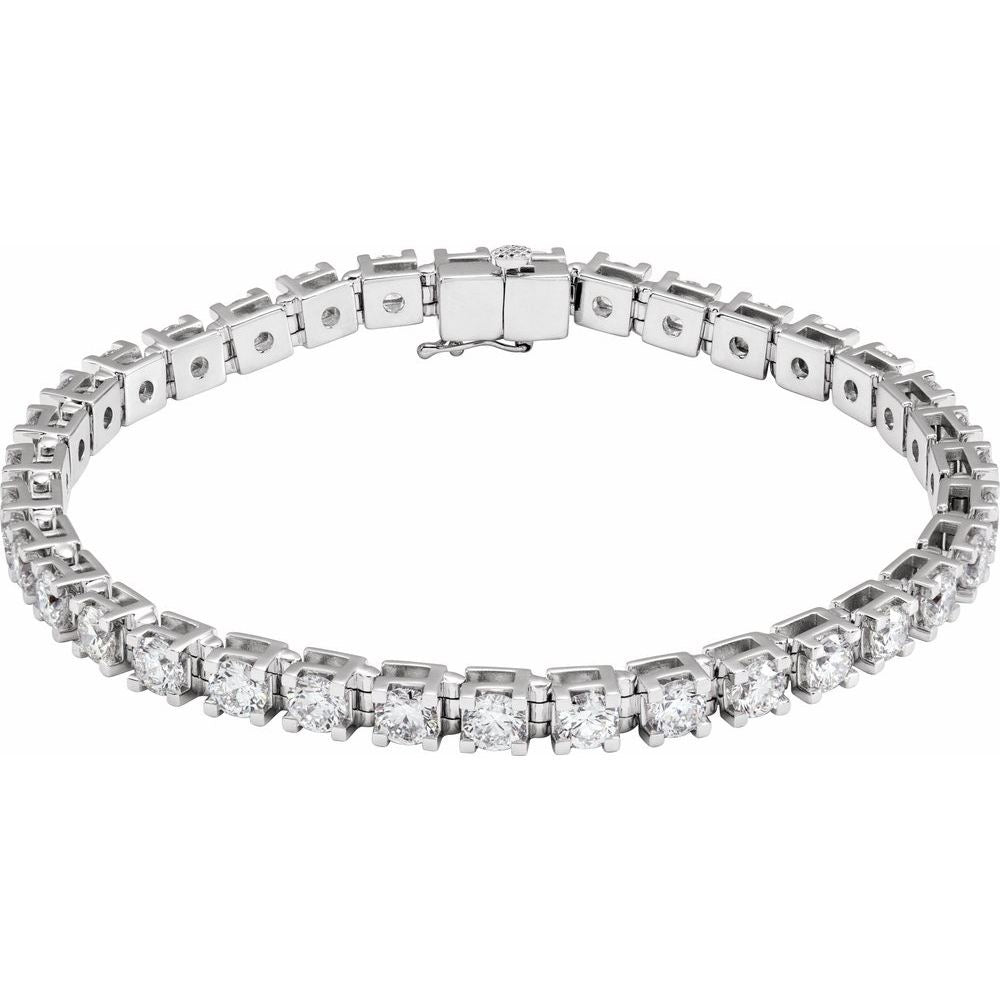 14K White Gold 8 CTW Lab-Grown Diamond Line 7 1/4" Bracelet