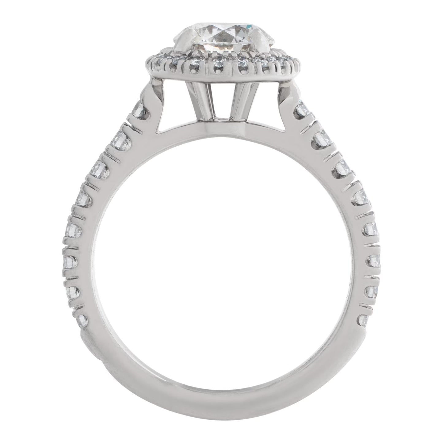 Cartier "Destinee" collection, GIA. Round Brilliant Cut. 0.73 ct. F-VVS1. Size 4