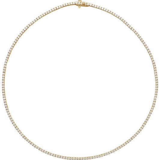 14K Gold 5 7/8 CTW Lab-Grown Diamond Line 16" Necklace