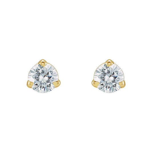 14K Gold 3 mm Stuller Lab-Grown Moissanite™ Earrings