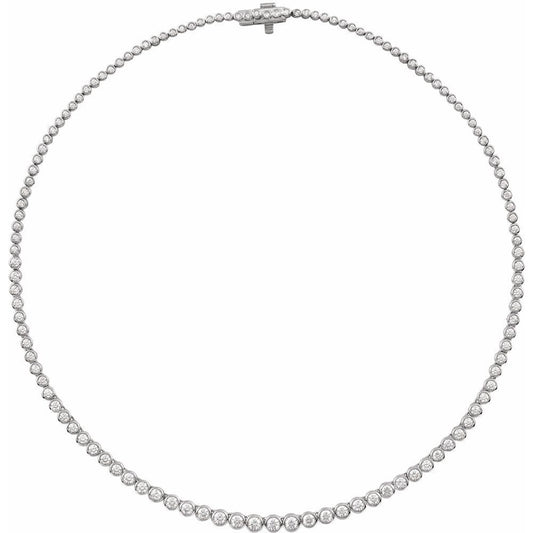 14K White Gold 5 1/5 CTW Lab-Grown Diamond 16" Necklace