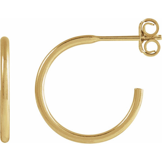 14K Gold-Filled 15 mm Hoop Earrings