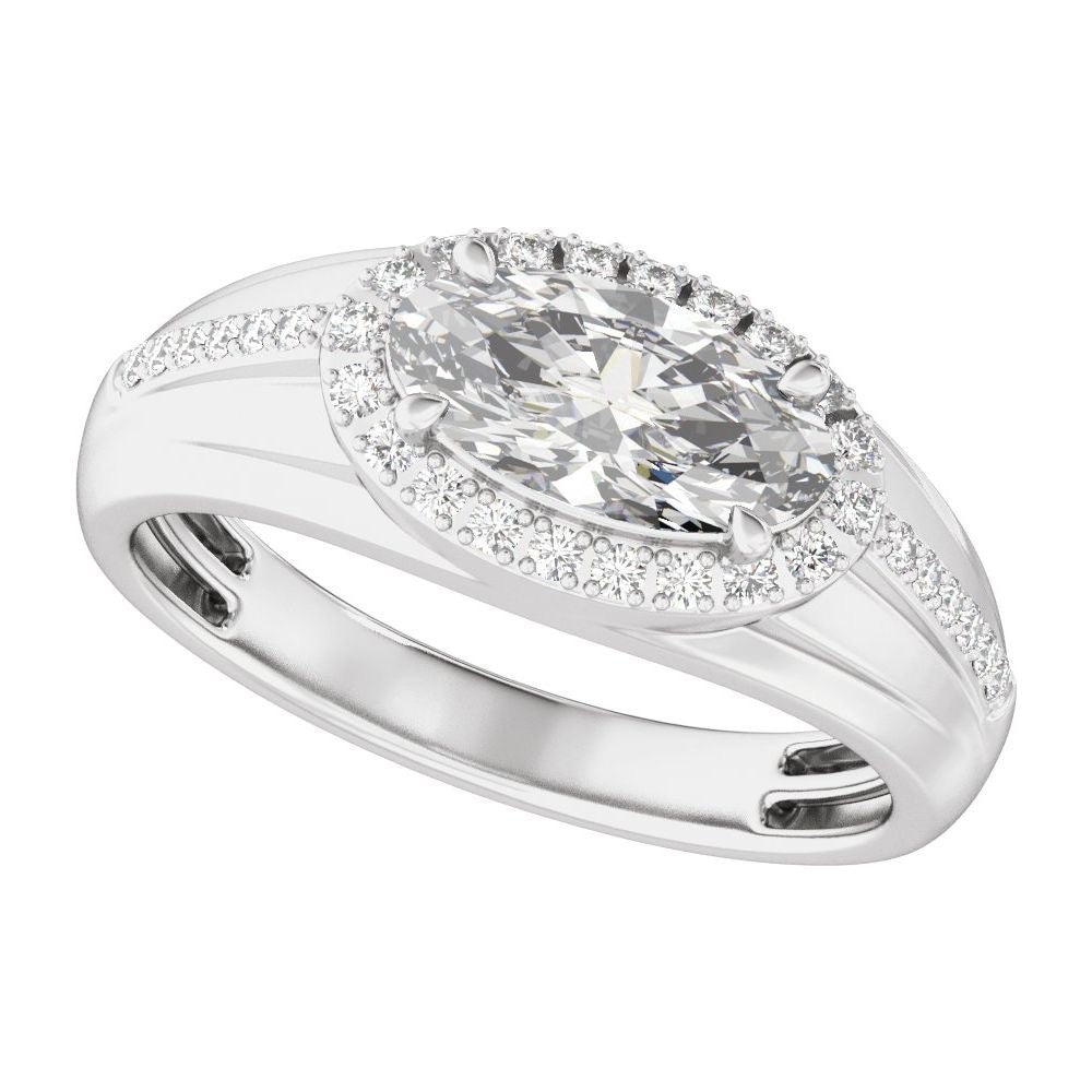 VS2 14K Gold 1 3/4 CTW Halo Lab Diamond Ring