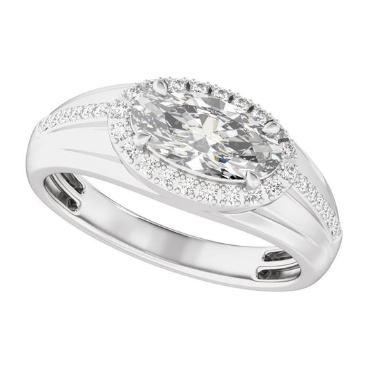 VS2 14K Gold 1 3/4 CTW Halo Lab Diamond Ring