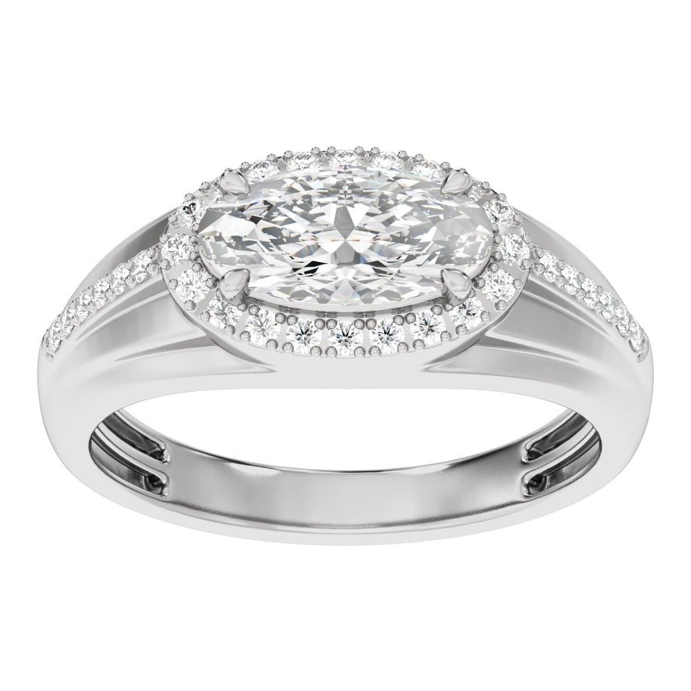 VS2 14K Gold 1 3/4 CTW Halo Lab Diamond Ring