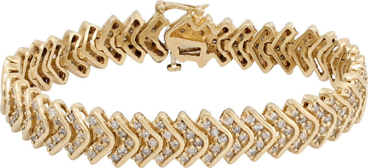 14k 4 Carat Diamond Pave Bracelet