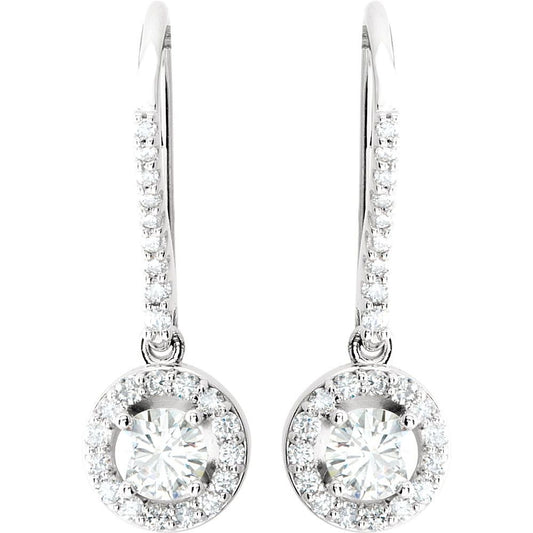 Natural 1 CTW Halo Earrings