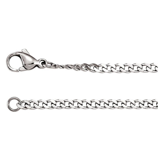 Stainless Steel 3.2 mm Diamond-Cut Curb 30" Chain
