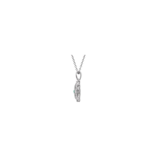 Sterling Silver Oval .015 CT Natural Diamond Footprints Locket