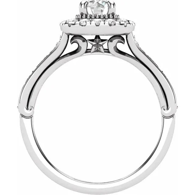 14K VS2 Round 1/2-1 CT Ring