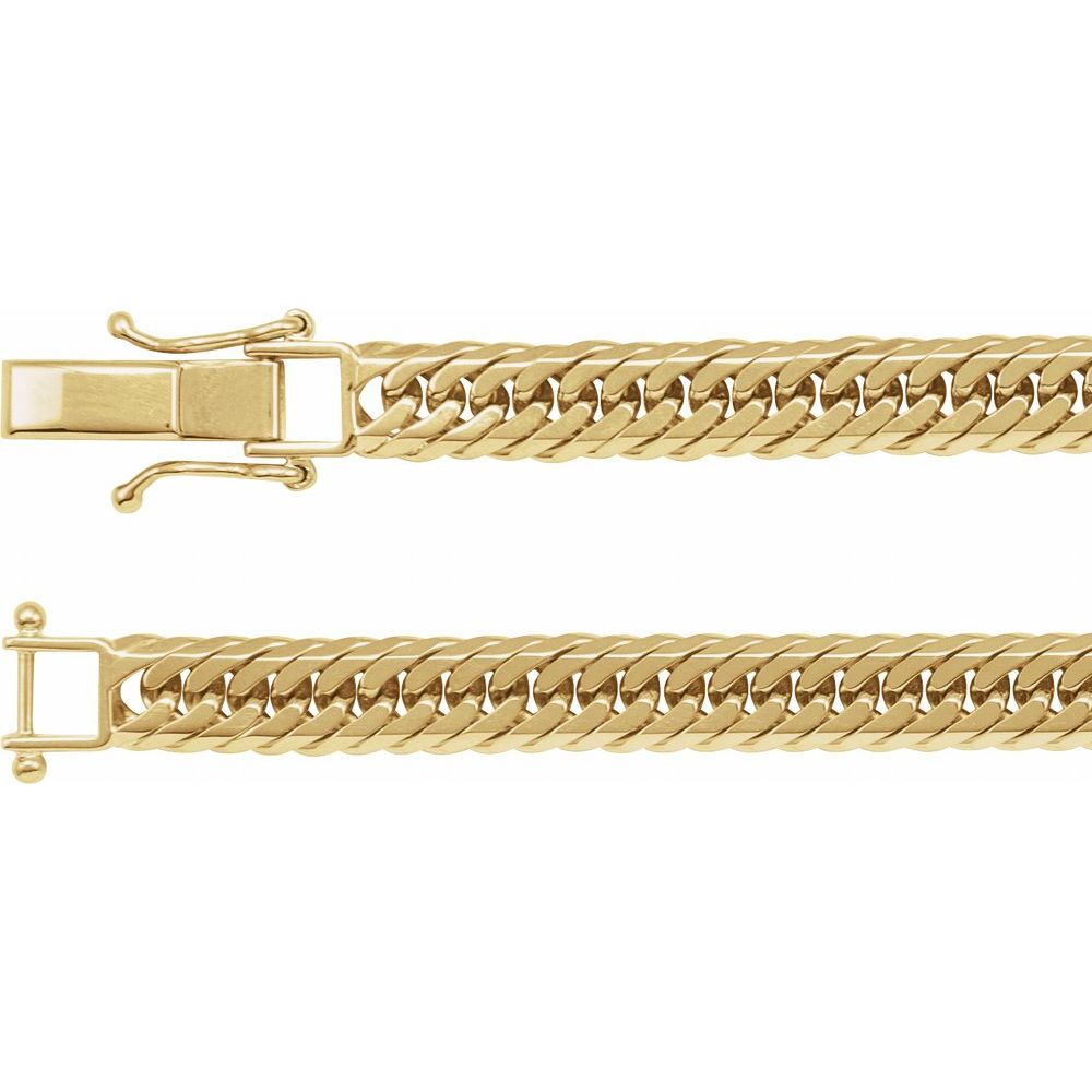 18K Gold 6.2 mm Diamond-Cut Curb 20" Chain