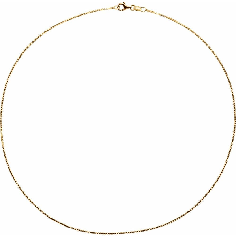 18K Gold Vermeil Diamond-Cut Box 18" Chain