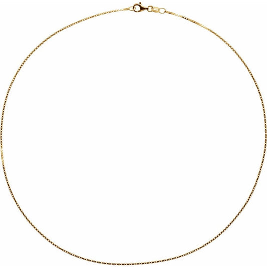 18K Gold Vermeil Diamond-Cut Box 18" Chain