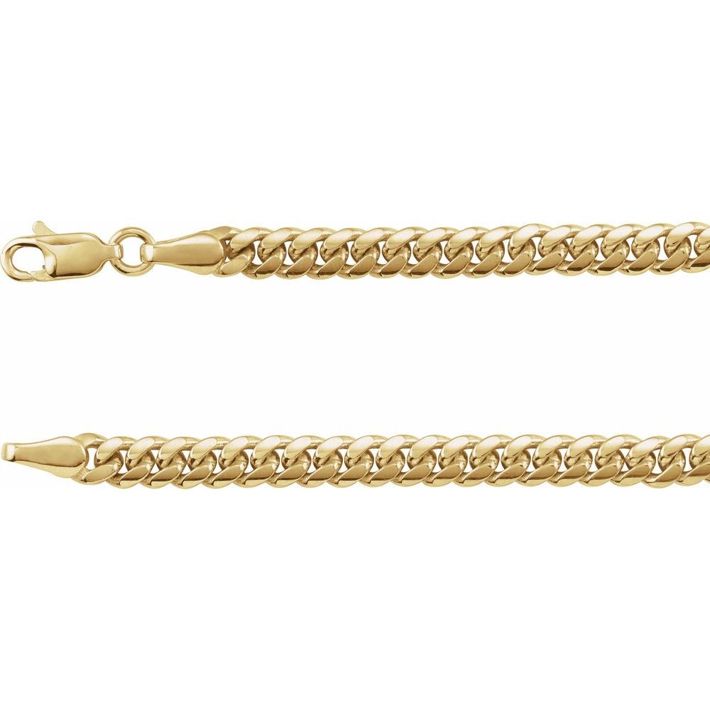 14K Gold 5 mm Miami Cuban Curb 18" Chain