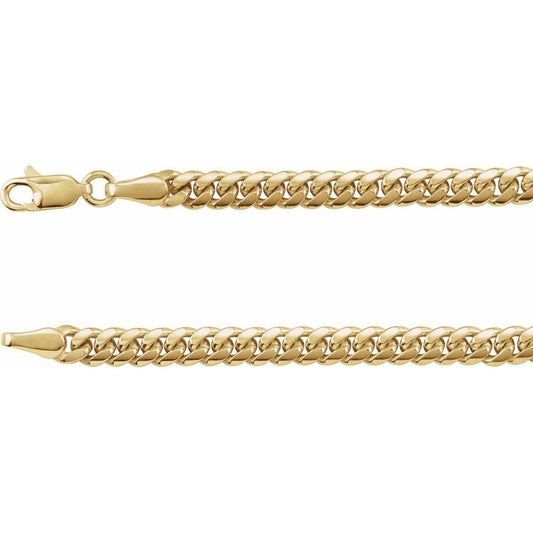 14K Gold 4.35 mm Miami Cuban Curb 18" Chain
