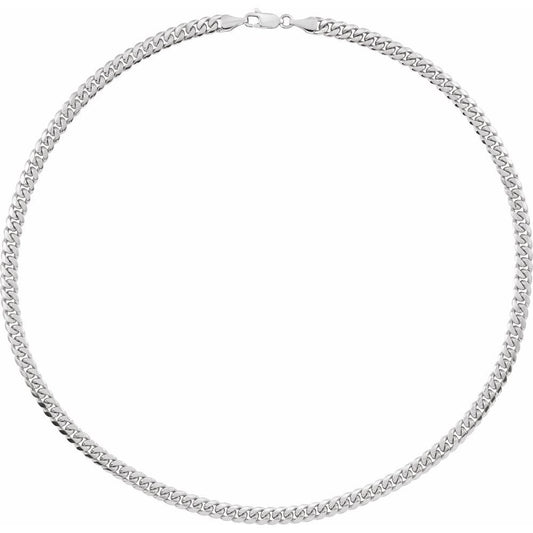 Sterling Silver 5 mm Miami Cuban Curb 8" Chain
