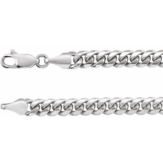 Sterling Silver 5 mm Miami Cuban Curb 24" Chain