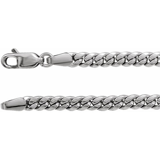 Sterling Silver 3.5 mm Cuban Link Curb 24" Chain