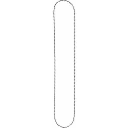 Sterling Silver 2.25 mm Continuous Curb 30" Chain