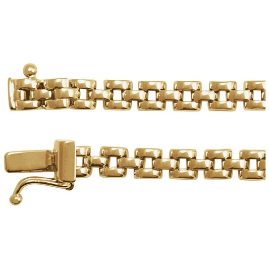 14K Yellow 4 mm Panther 16" Chain