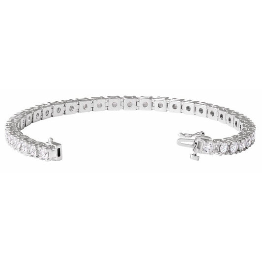 14K White Gold 7 CTW SI1 Lab-Grown Diamond Link 7 1/4" Bracelet