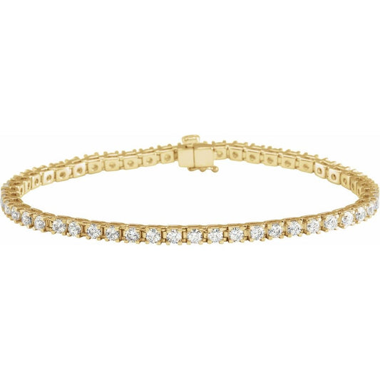 14K Gold 1 CTW Lab-Grown SI1 Diamond Line 7 1/4" Bracelet